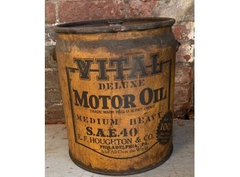 Vital 5 Gallon Motor Oil Can