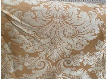 Bolt Of Gold Damask Fabric 22 Yards