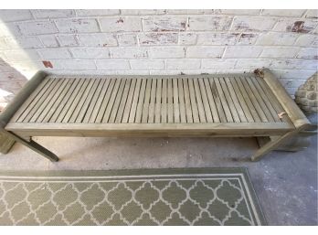 Wooden Bench & Rug