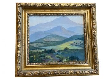 Antique Framed Mountain Landscape Painting