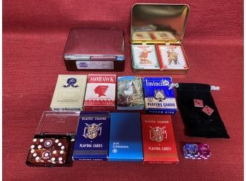 Nice Lot Of Old Playing Cards & Dice