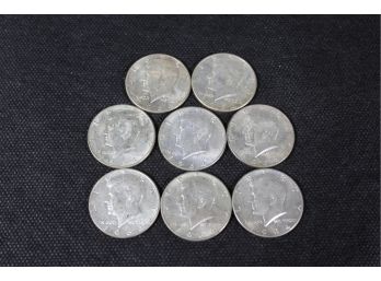 Kennedy 1964 Silver Half Dollars Lot Of 8