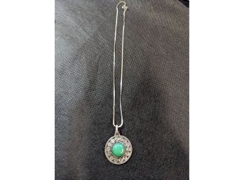 Sterling Jade Necklace