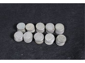 Roosevelt Silver Dime Lot Of 100