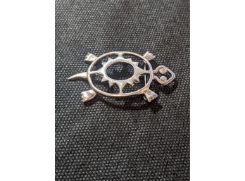 Sterling Turtle Pin