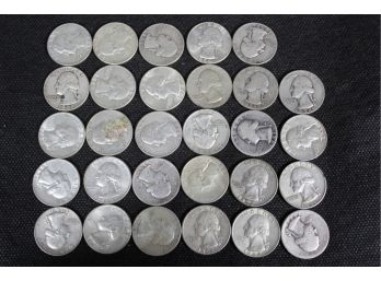 Washington Silver Quarters Lot Of 29 (#2)