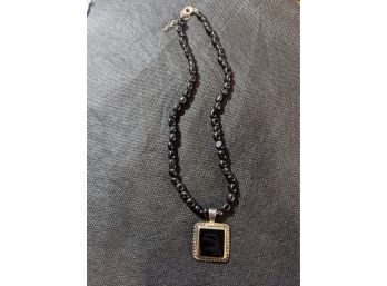 Sterling Onyx Necklace