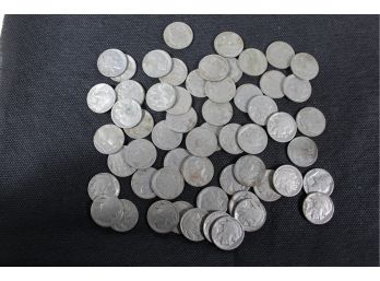 Lot Of 58 Buffalo Nickels