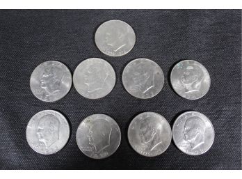 Eisenhower Clad Dollars Lot Of 9