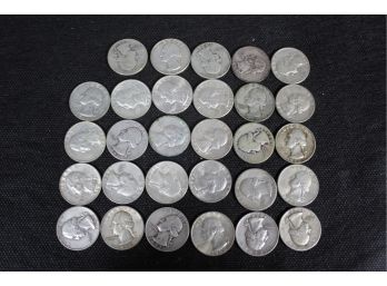 Washington Silver Quarters Lot Of 29 (#1)