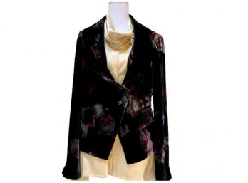 Adria Moss Velvet Floral Jacket And Vintage Peter Bard Blouse