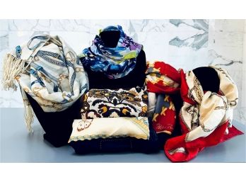 6 Scarf Lot - Paloma Picasso, Ferragamo, And More