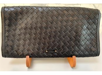 Cole Haan Basket Weave Leather Clutch