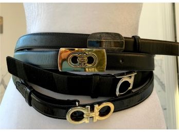 Ferragamo &  Silver Buckle Tiffany & Co Belts(4)