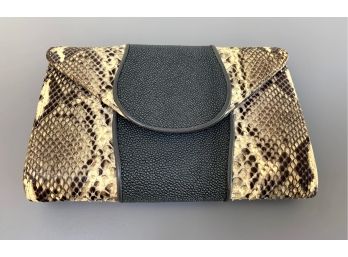 Khirma Eliazov Snake Skin Clutch