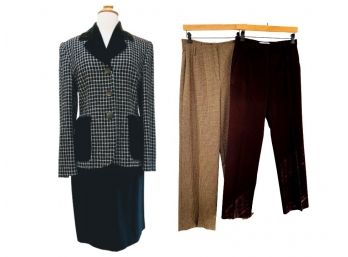 MaxMara Wool Pants (2) And  Laurel Blazer With Skirt