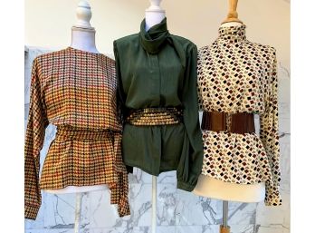 Trio Of Vintage Blouses