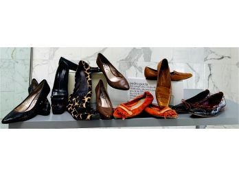 7 Pair Of  Shoes (Sz 8.5)-Pedro Garcia, Armani, DKNY Etc.....