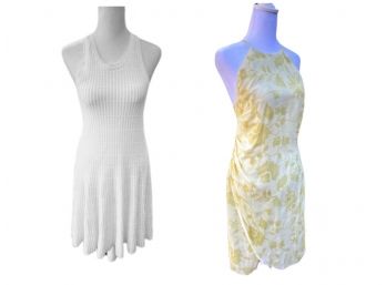 Georgio Armani Silk   & White Knit Theory Dress