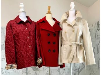 Outerwear Trio - Two Burberry And Brooks Brothers Jackets