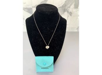 Tiffany Elsa Peretti Sterling Heart Necklace