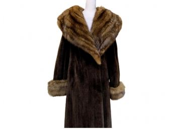 Sheared Mink W/Sable Collar And Cuff