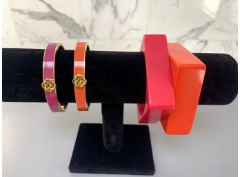 Hot Pink And Orange Bracelets