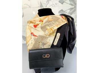 Salvatore Ferragamo  Silk Scarf & Wallet(New)