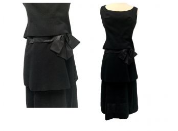 Vintage Tiered Black Dress