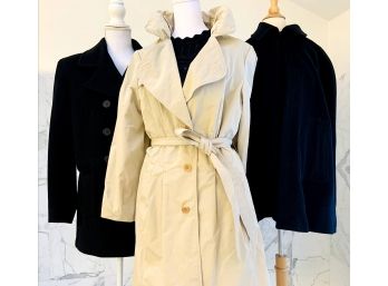 Outerwear Trio - Jacket, Cape, And Pea Coat