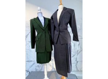 Vintage Gianni Versace Suit & Escada Olive Wool Suit