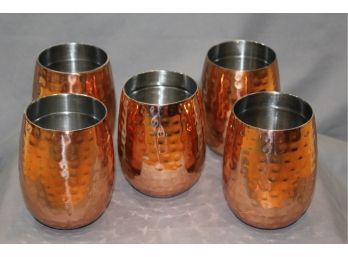 5 Copper Clad/Stainless Steel  Stemless Mugs