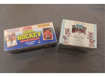 1990 Score Complete And Sealed Hockey Set & 1991-1992 Upper Deck Czech Hockey Players