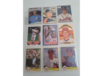 1989 Craig Biggio & Randy Johnson Rookie Cards - 3 Nolan Ryan Cards & More (9 Cards Total)