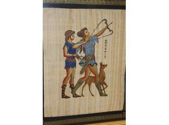 Ancient Greek Image Of Artemis On Papyrus