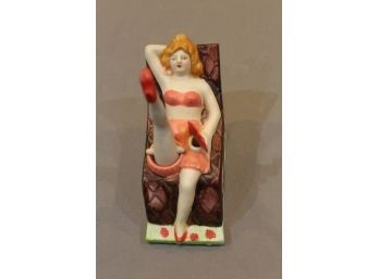 Risque Lady Ashtray With Swing Leg And Fan MCM