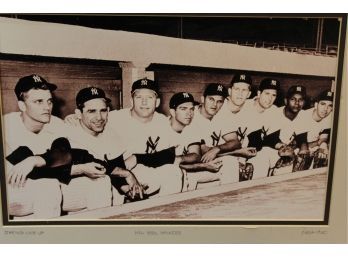 Yankees Starting Line-Up 1960s - Photo Reproduction