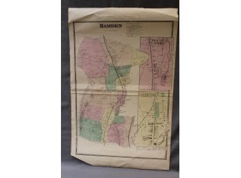 1868 Map Of Hamden CT - Beers Map