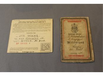 Rare 19th Century Prussian Military Passbook - WWII Ration Card - Early Erfurt Travel Book