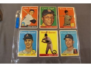 1958 Topps Baseball Cards (6)