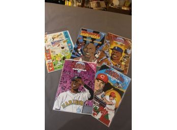 6 Sports Comic Lot Michael Jordan, Ken Griffey, Jr., Bo Jackson & More Harvey 1976 Baseball Commemorative