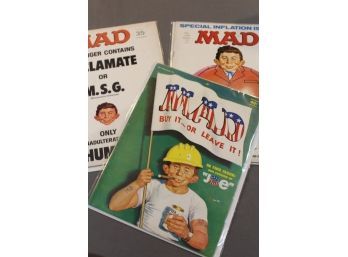 3 Classic MAD Magazines From The 70s! VG Condition