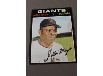 1971 Topps Wille Mays Card 'Black Border' Collectible