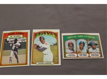 1972 Topps Hank Aaron Trio