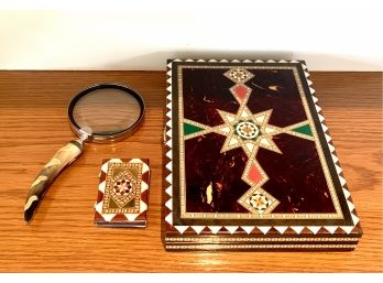 Inlay Travel Backgammon Game  Accessory Grouping