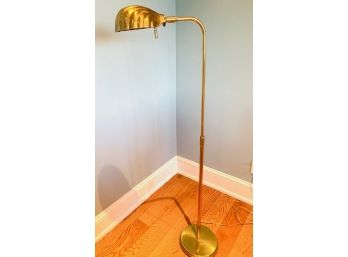 Brass Finish Shell Floor Lamp W/ Dimmer Switch & Adjustable HT