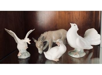 Grouping Of Lladro And Nao  Animal Figurines