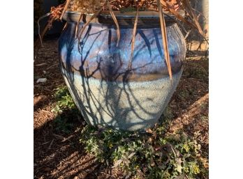 Outdoor Sea Blue Pottery Planter