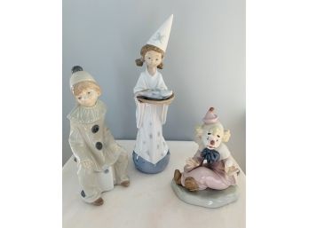 Clown Grouping Of Lladro And Nao Figurines