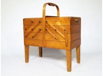 A Vintage Scandinavian Modern Sewing Basket